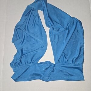 SHEIN Vibrant Blue Halter Top